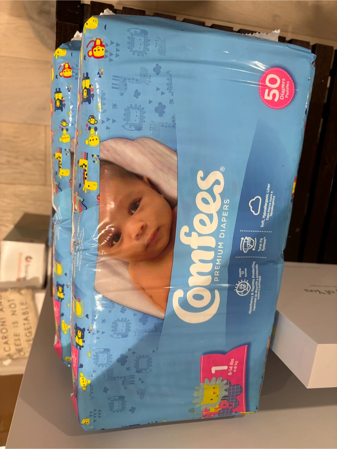 🥕Free Comfees Premium Diapers - Size 1 (8-14 lbs) - 50 Count