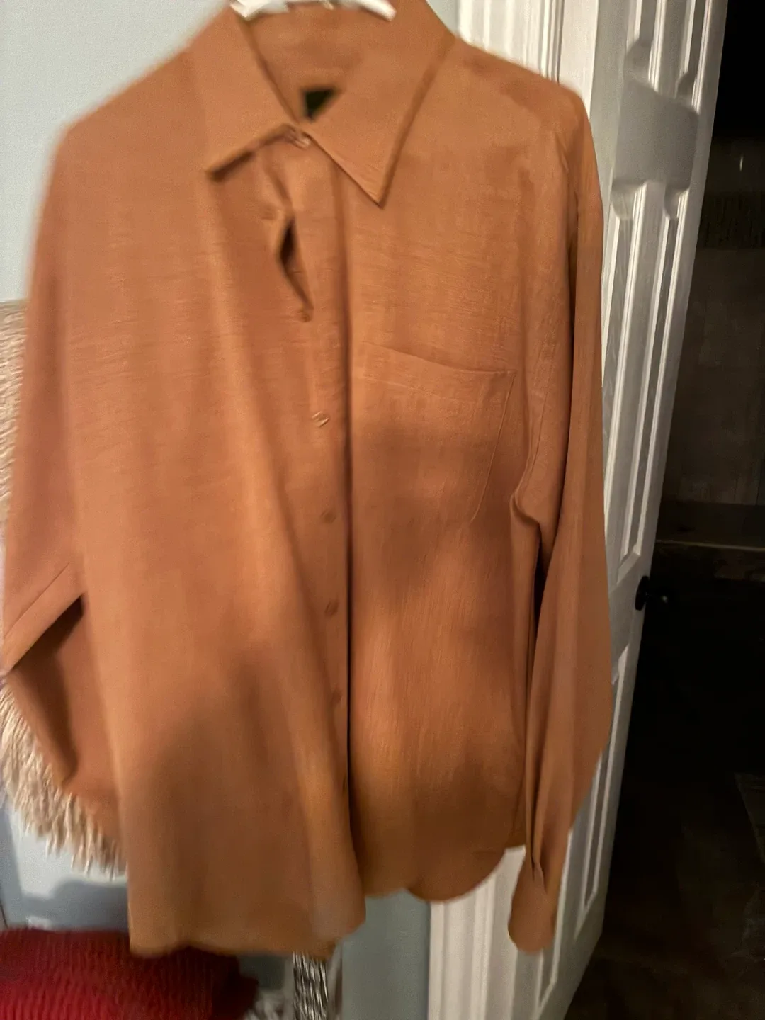 Orange Button-Down Shirt