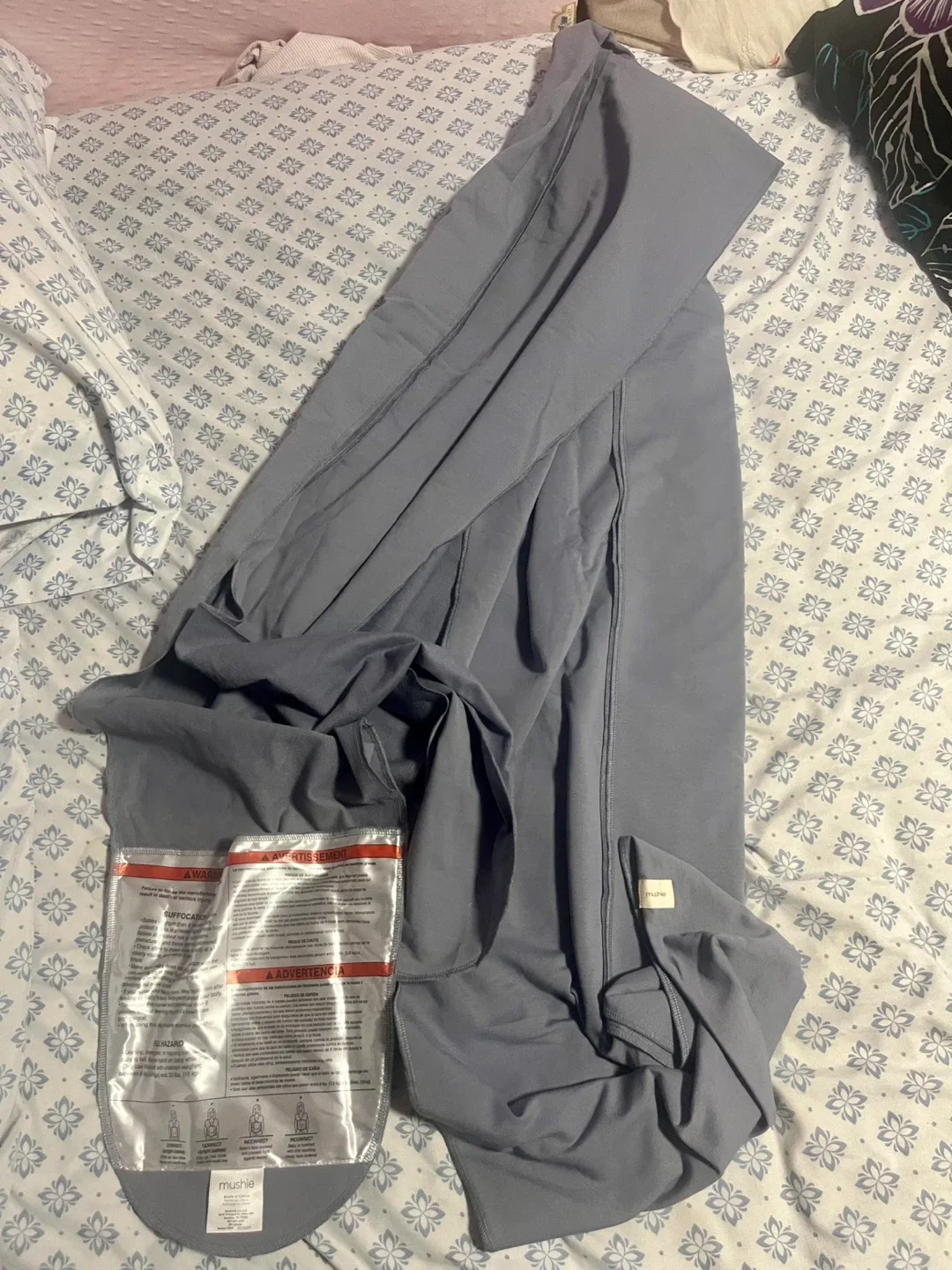 Mushie Baby Wrap Carrier - Grey thumbnail