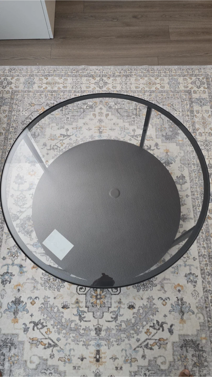 Ikea Vittsjö round glass coffee table - photo 3