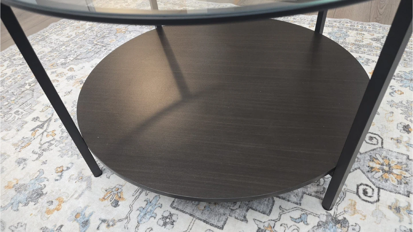 Ikea Vittsjö round glass coffee table - photo 4