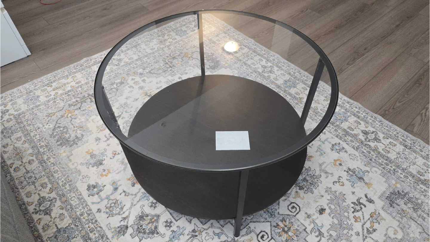 Ikea Vittsjö round glass coffee table - photo 2