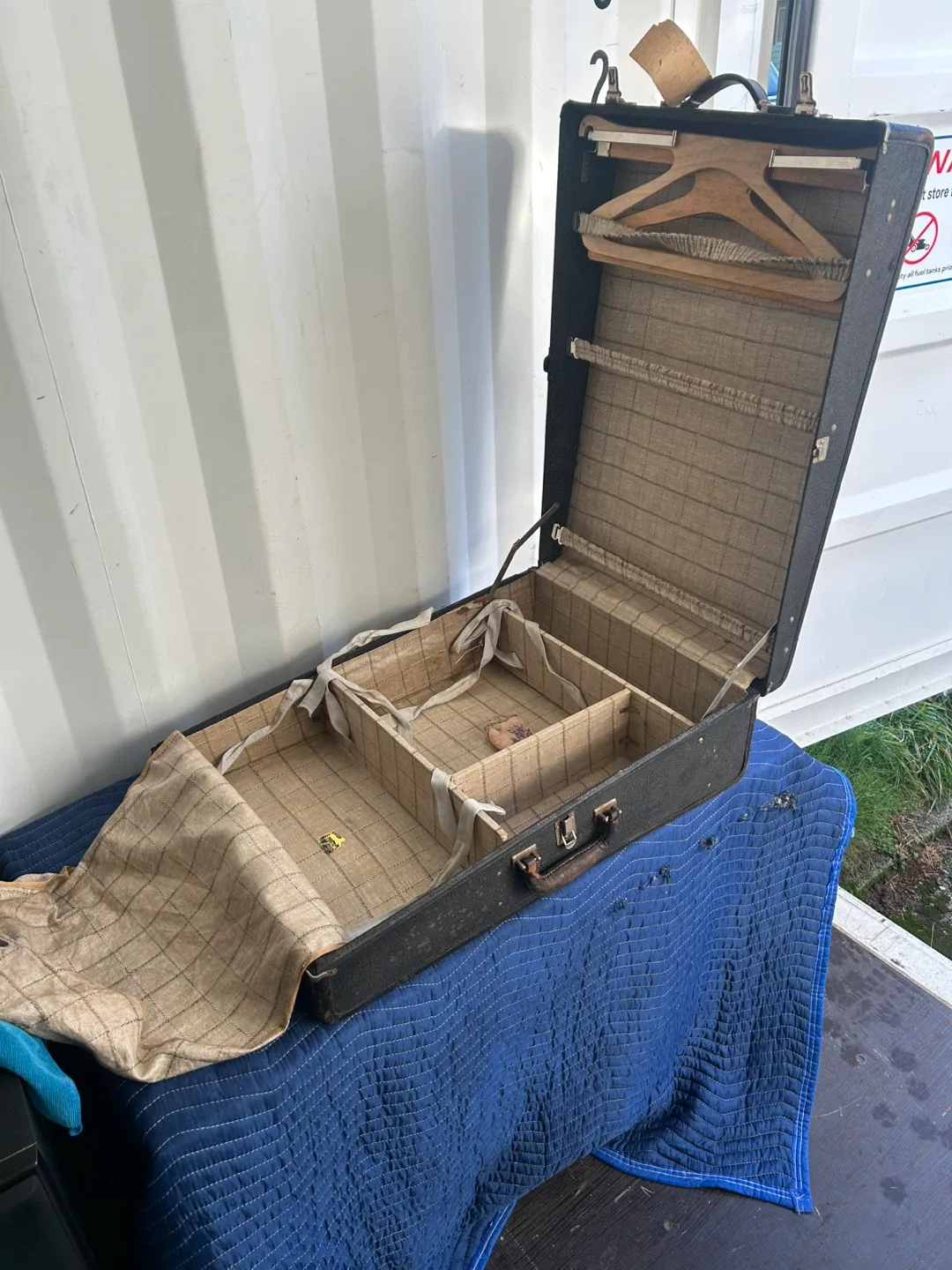 Vintage Suitcase with Hanger
