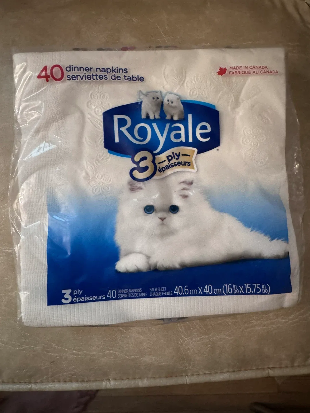 Moving Royale 3-Ply Dinner Napkins - 40 Count