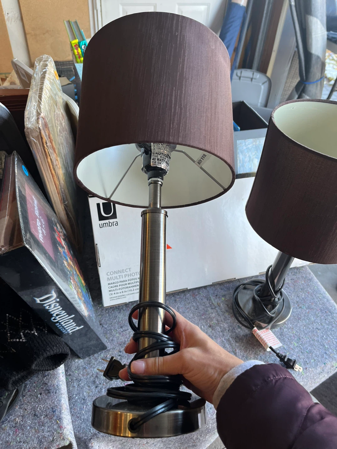 2 Brown Table Lamps - photo 4