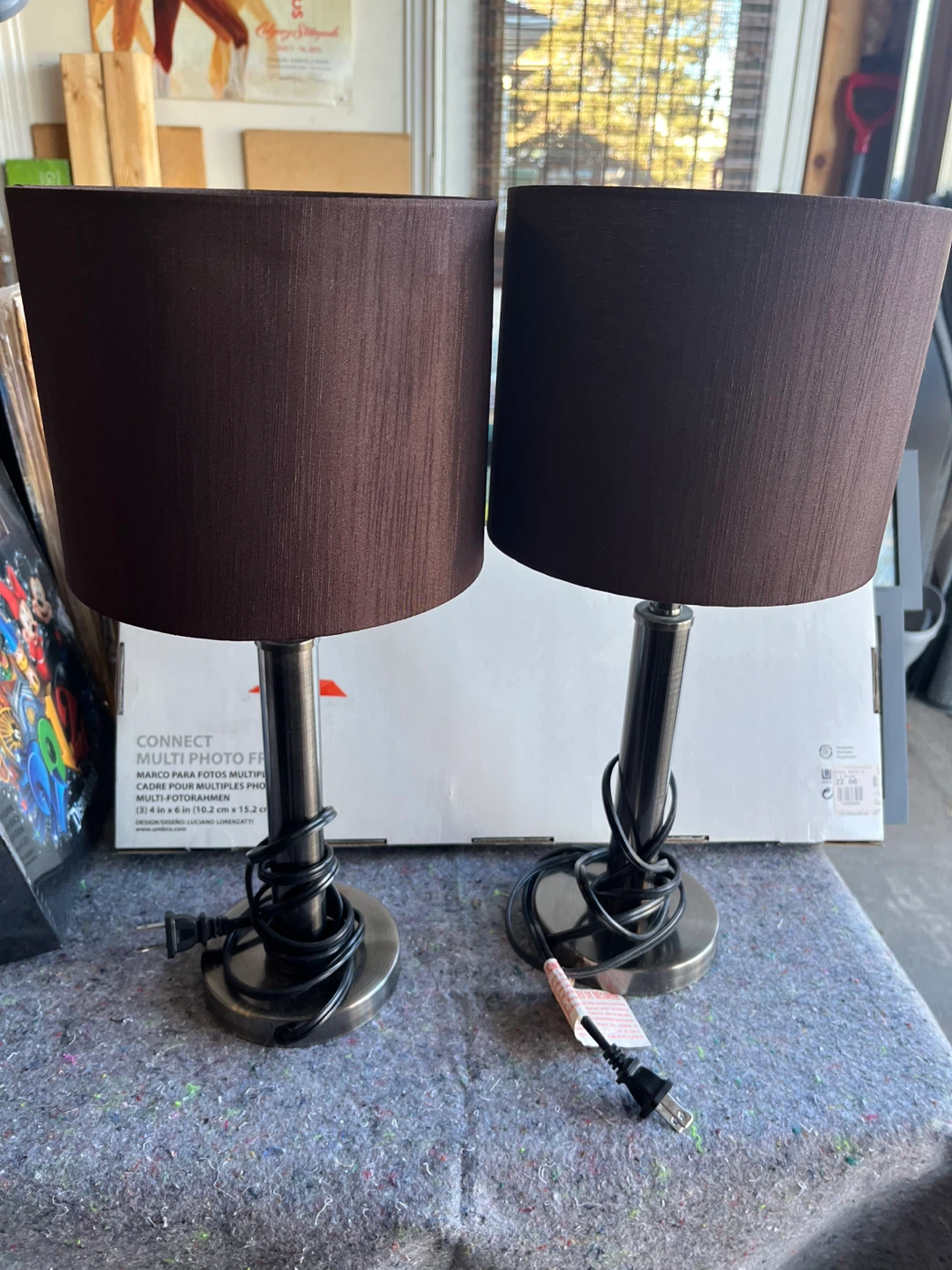 2 Brown Table Lamps