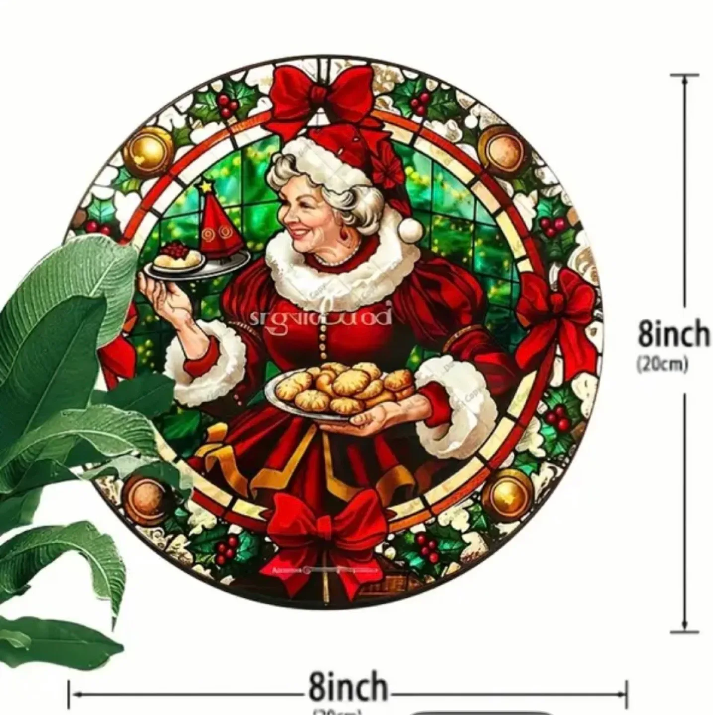 2D acrylic Sun catcher.  Mrs. claus, new image indicator(2)