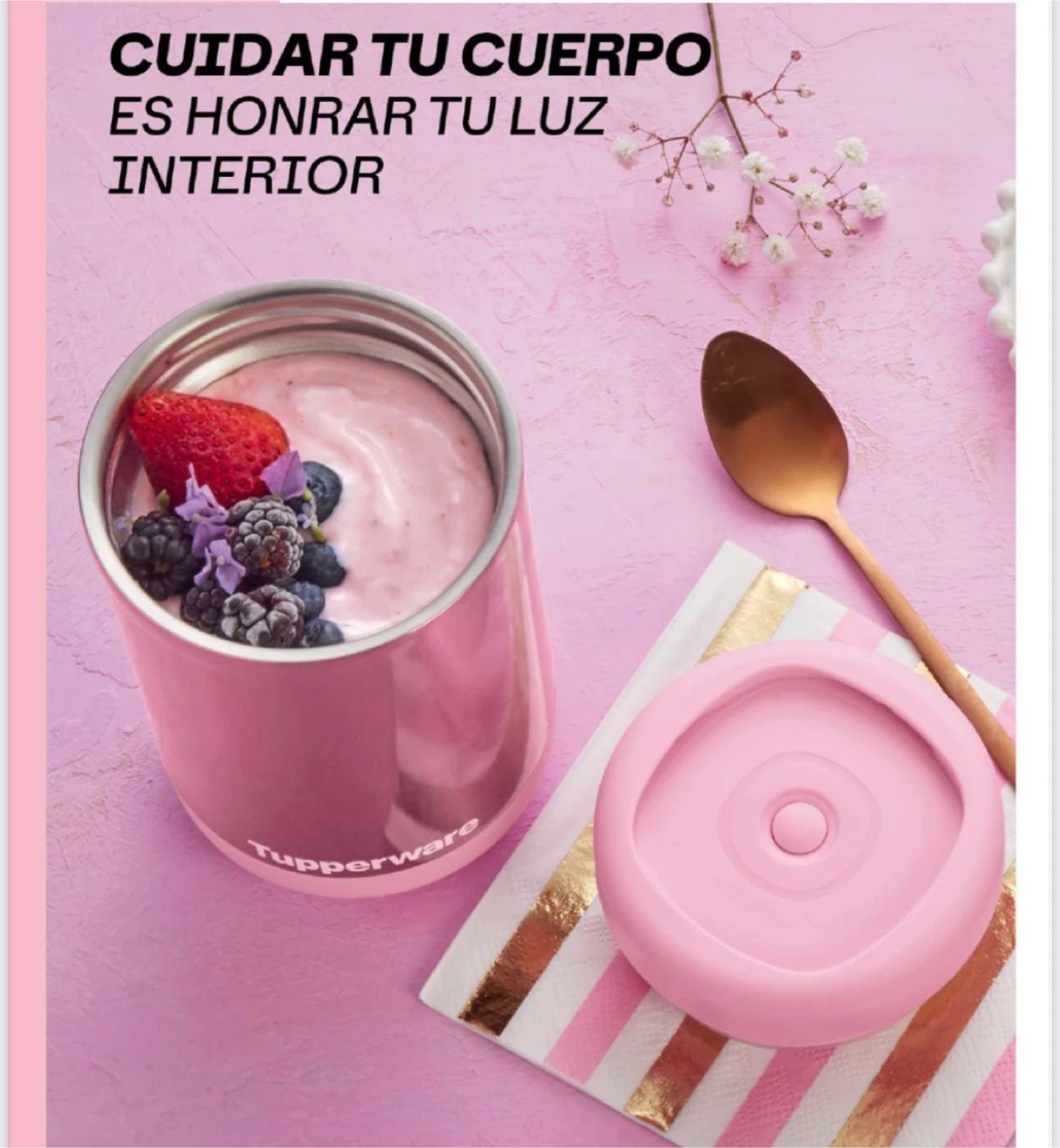 Tupperware Pink Thermo with Lid