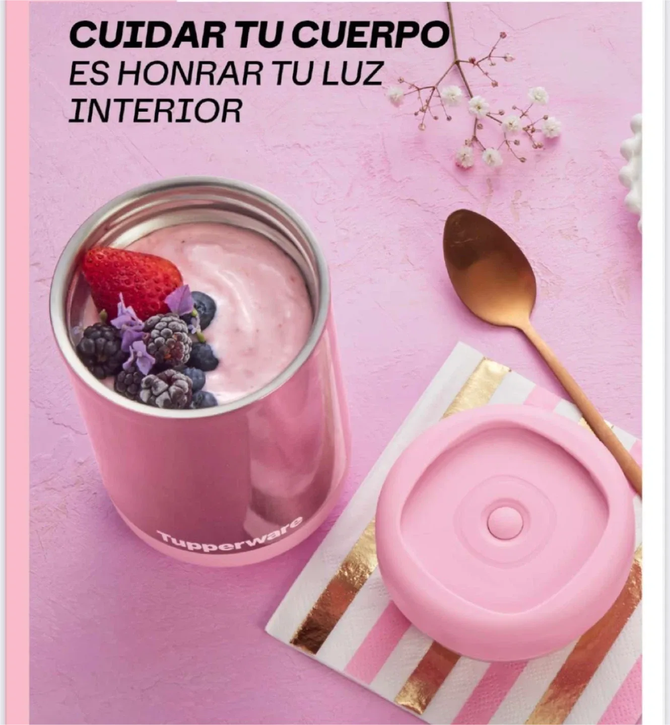 Tupperware Pink Thermo with Lid