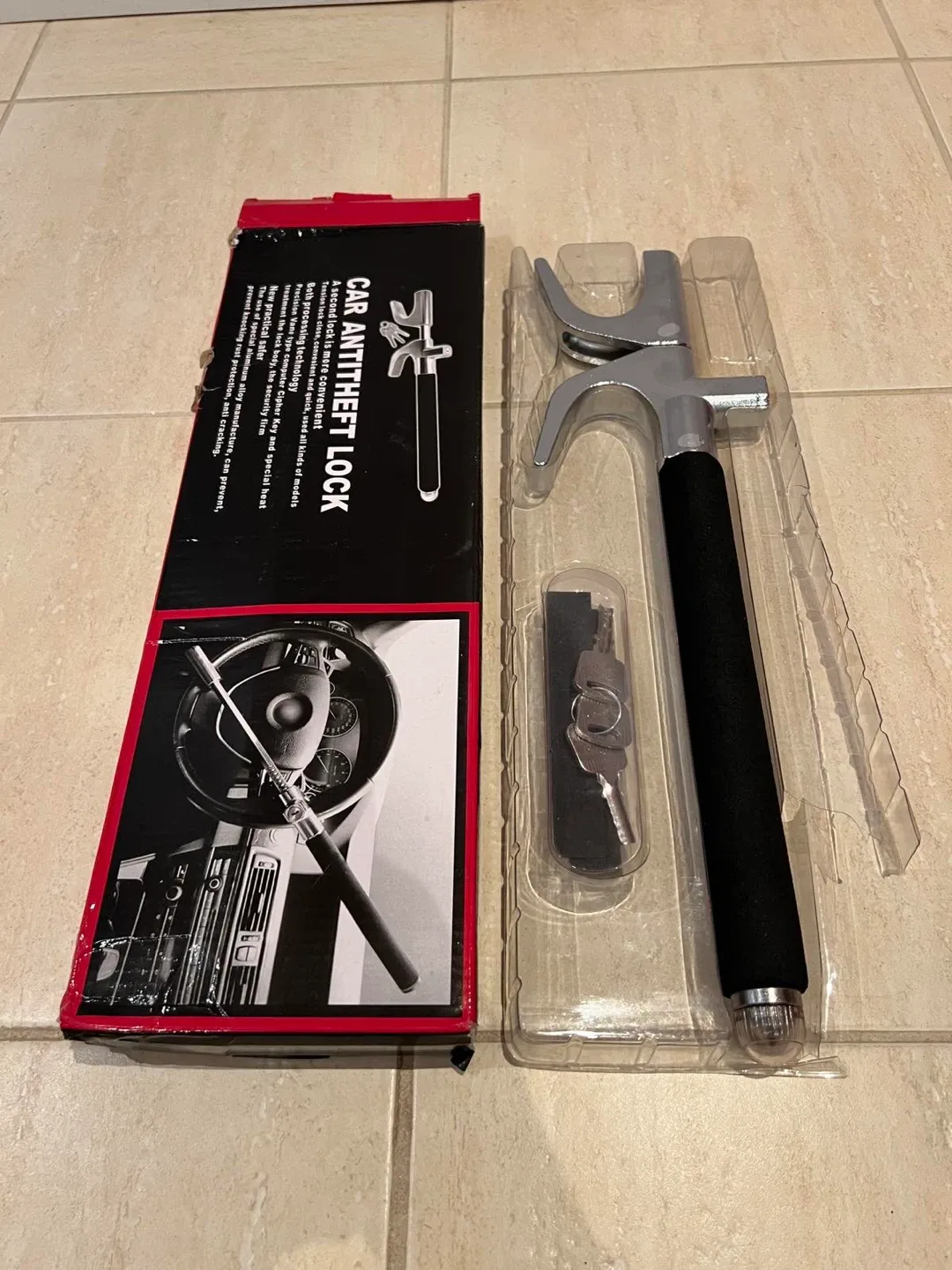 Car Anti-Theft Steering Wheel Lock image indicator(5)