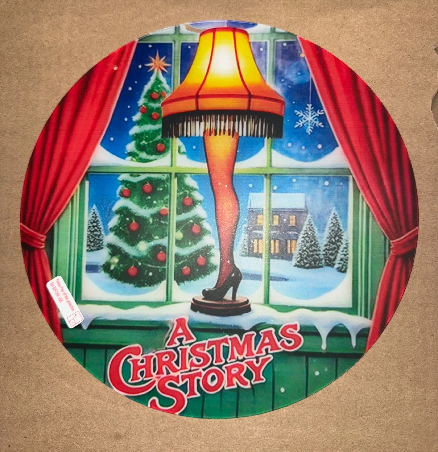 2D Christmas acrylic sun catcher.  Santa sleigh, new