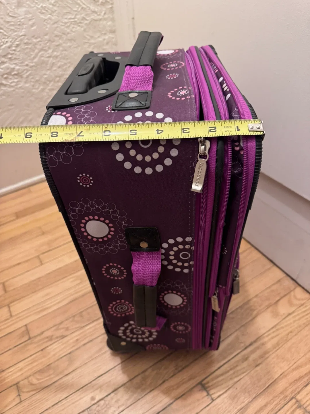 Moving Rockland Purple Carry-On Suitcase light weight 20” image indicator(5)