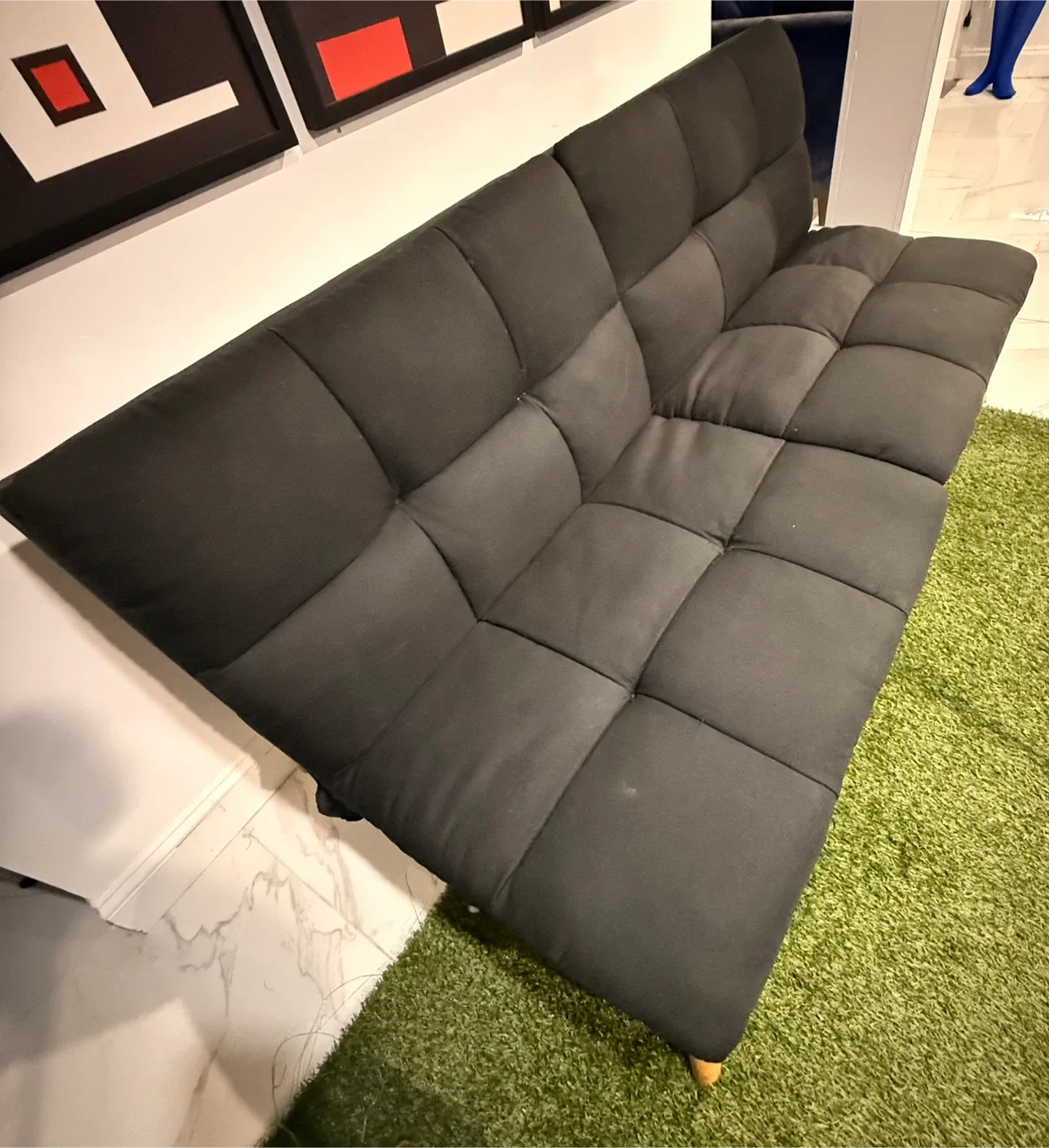 Black Convertible Futon Sofa Bed