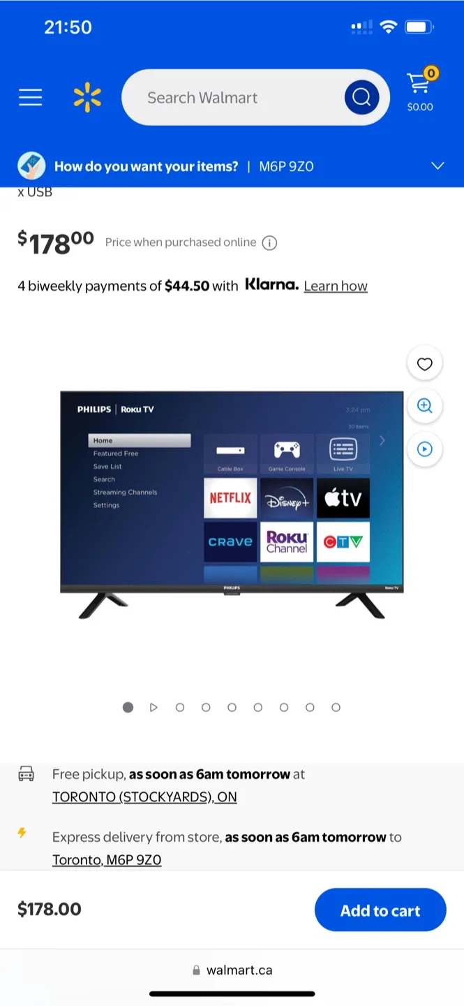 Philips 32" 720p HD Roku TV - 4674 Series thumbnail