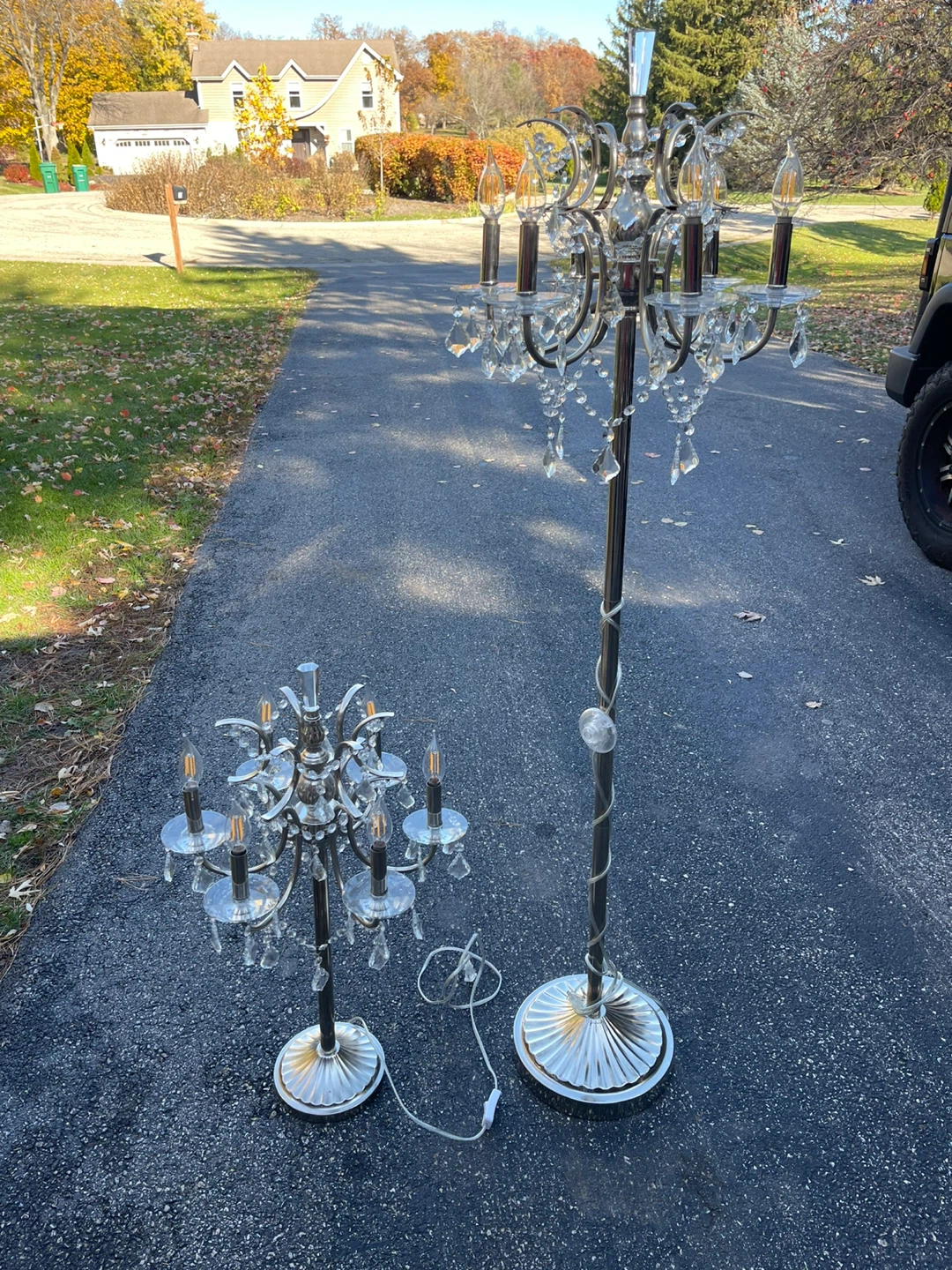 Chandelier Floor Lamp Set