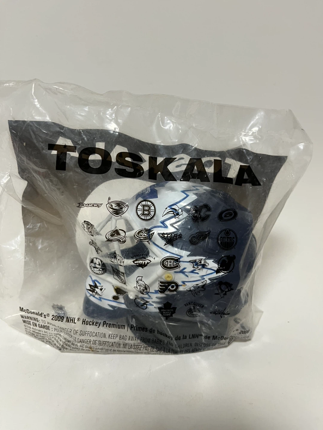 McDonald's 2009 NHL Hockey Premium Toskala Mask