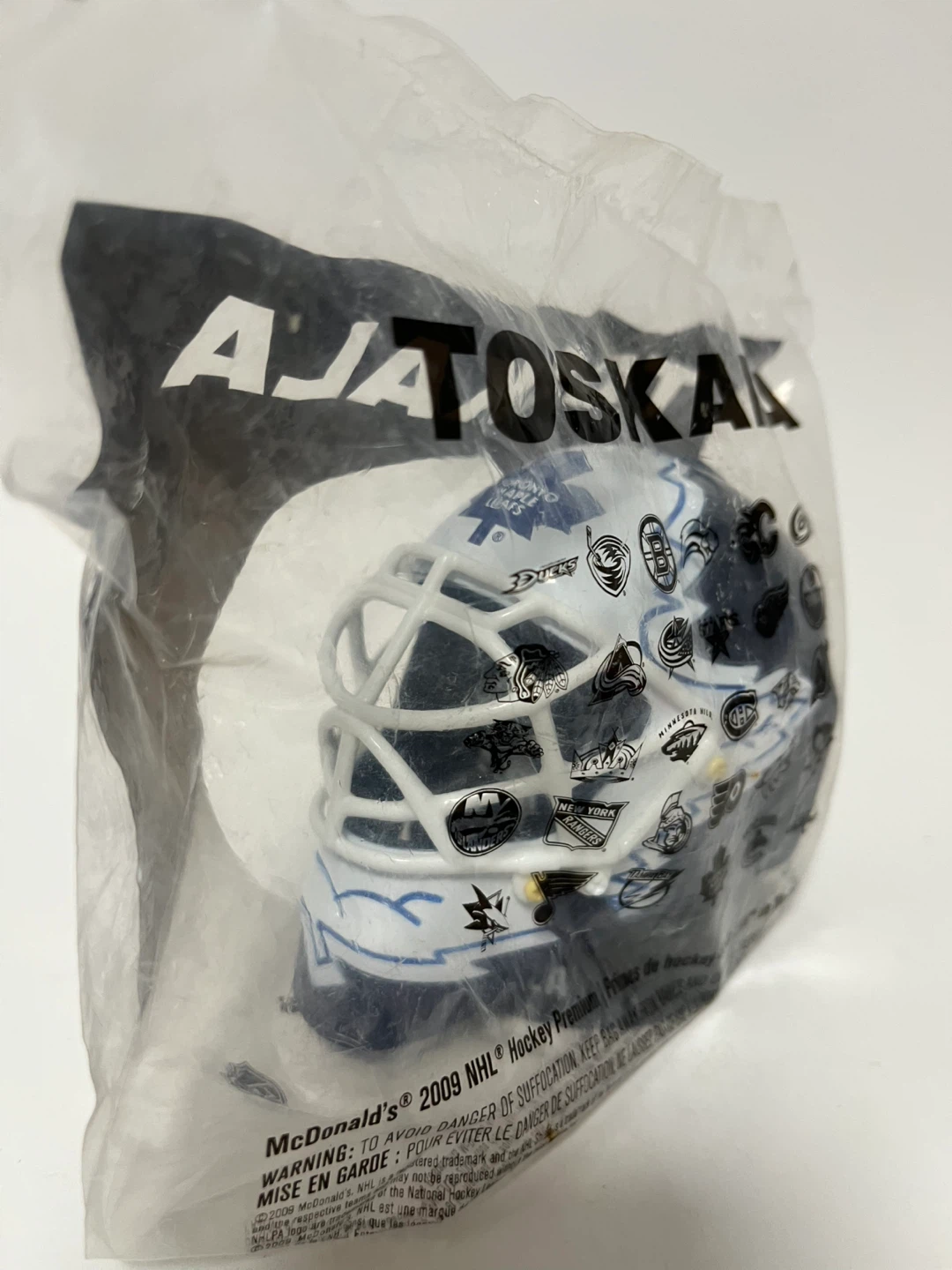 McDonald's 2009 NHL Hockey Premium Toskala Mask - photo 2