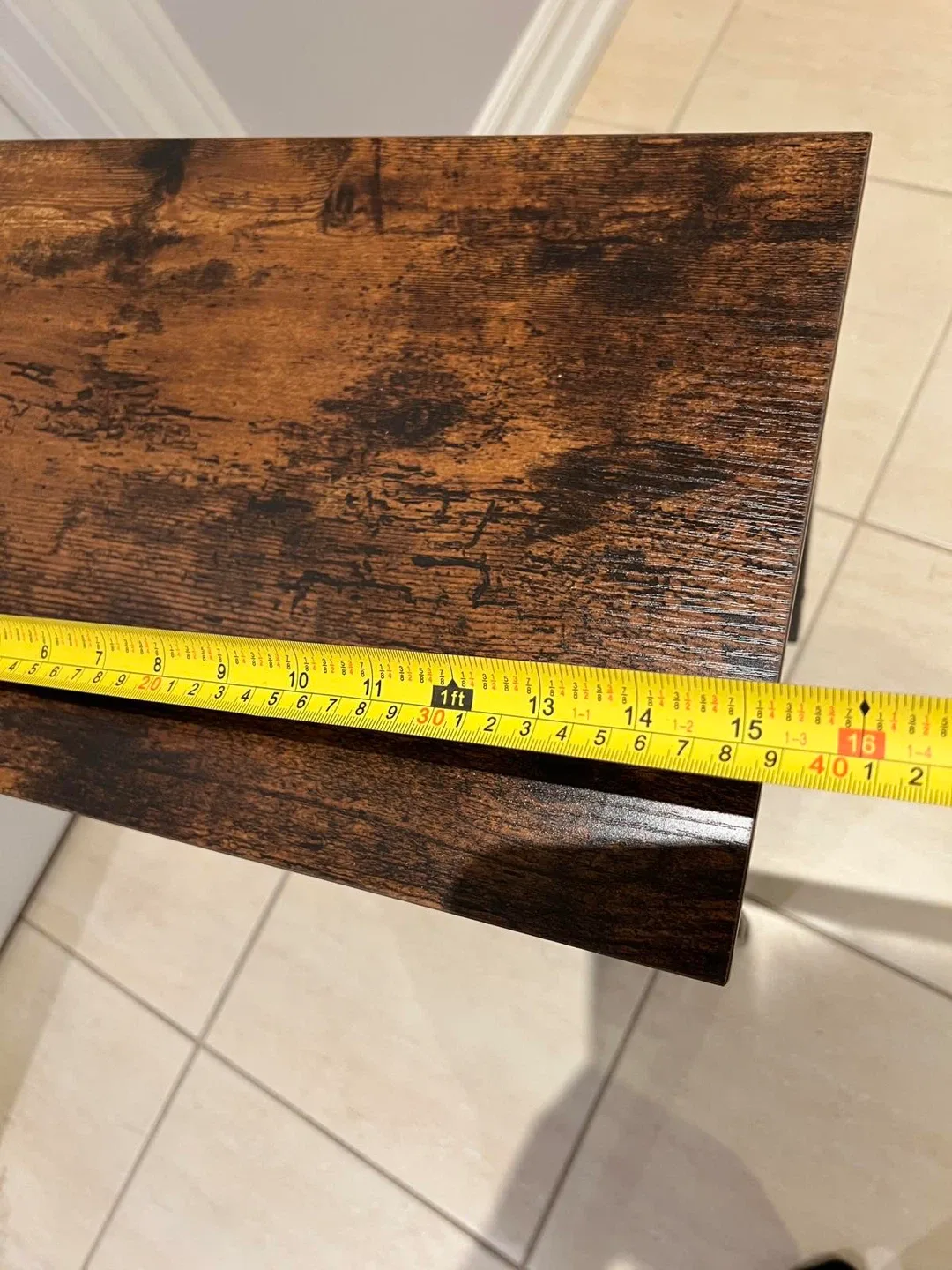 Brown & Black End Table with 3 Shelves image indicator(7)