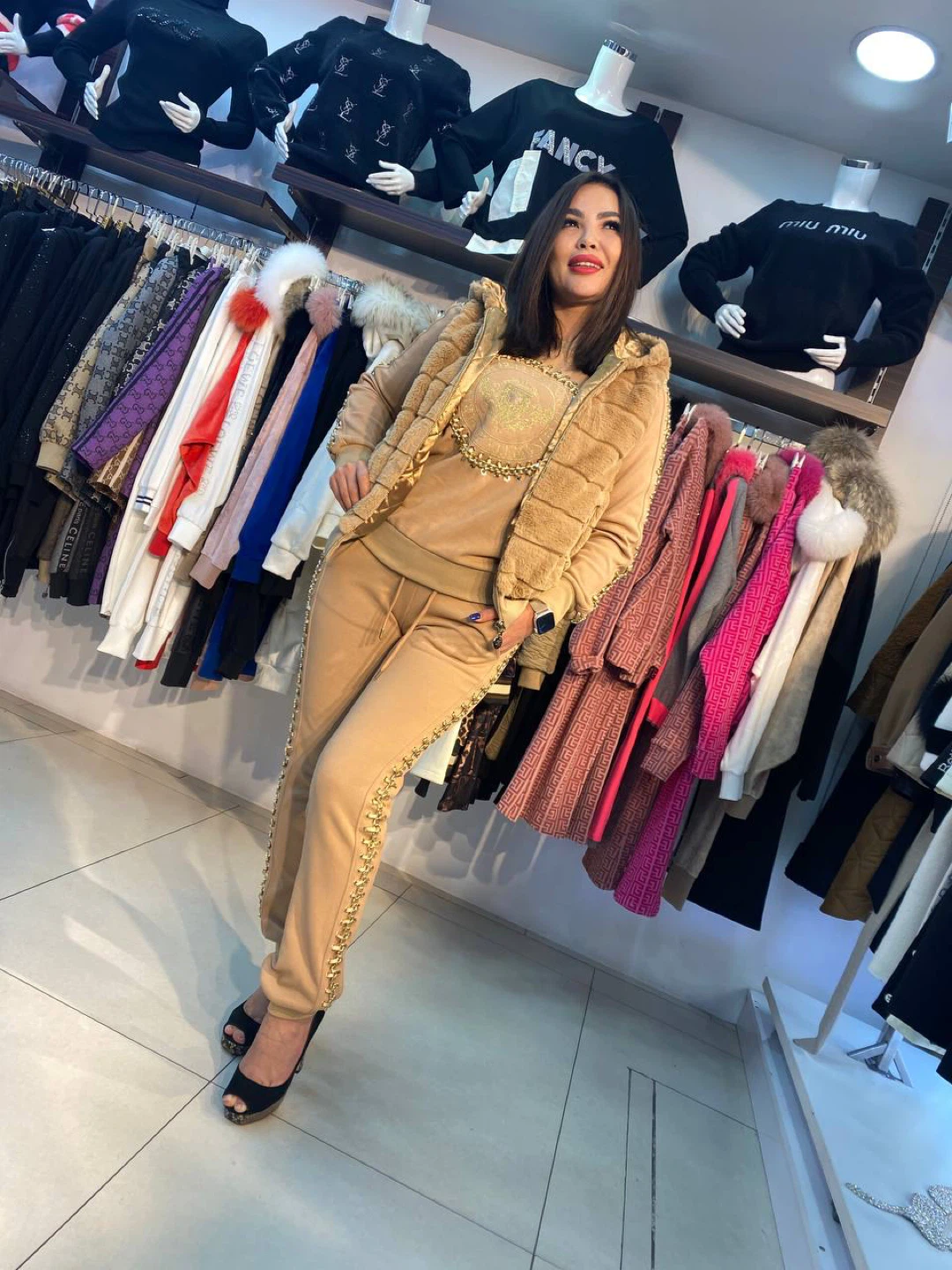 Elisabetta Franchi White & Gold Tracksuit - photo 2