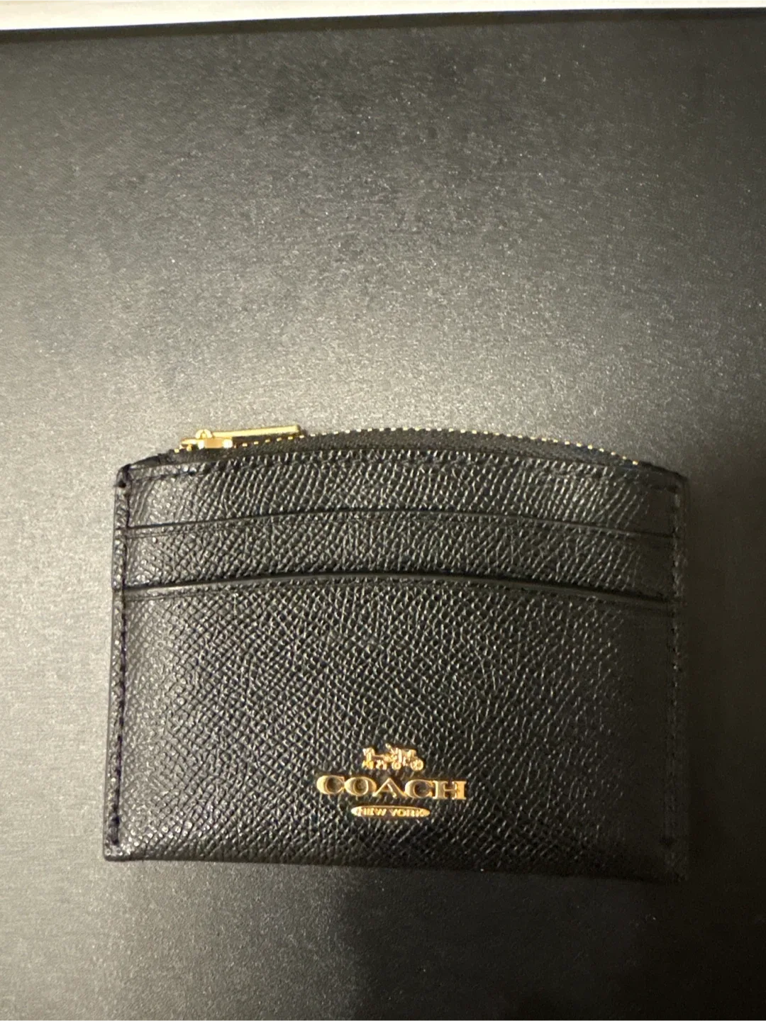 Coach Black Leather Card Holder
