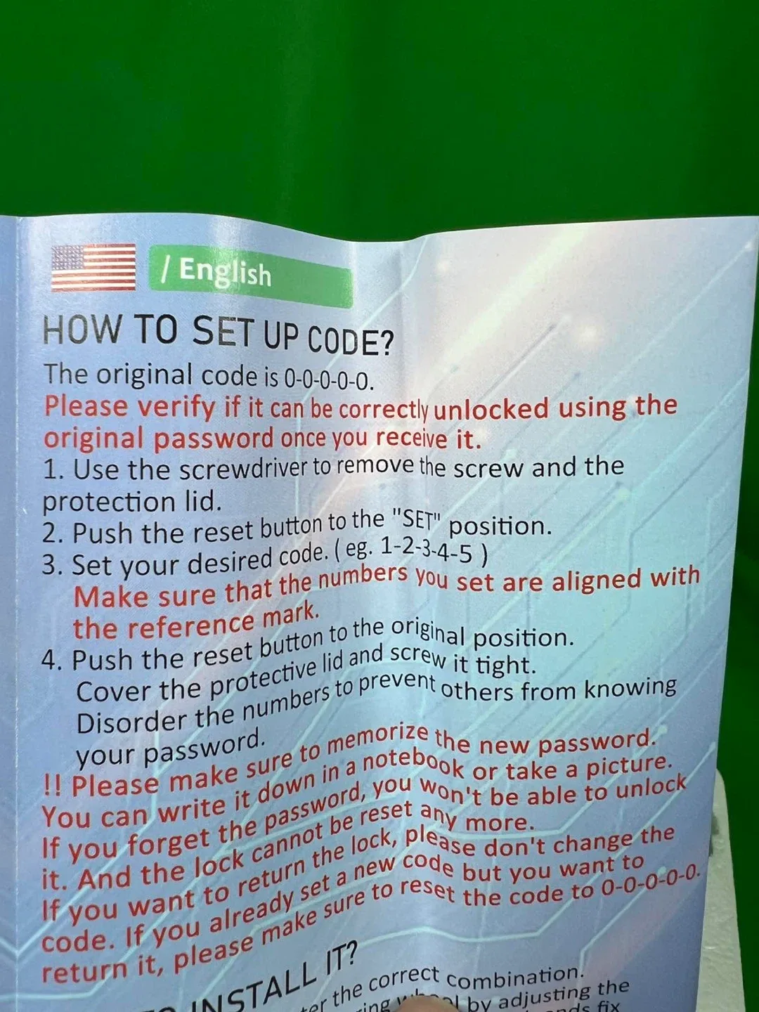 Anti-Theft Steering Wheel Lock with Combination image indicator(6)