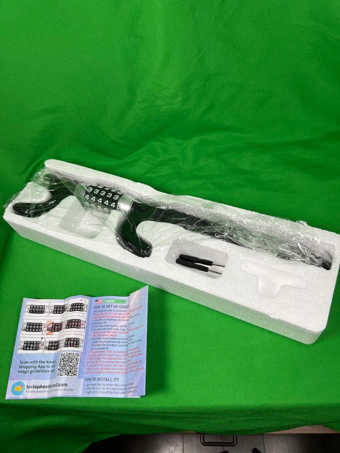 Anti-Theft Steering Wheel Lock with Combination image indicator(5)