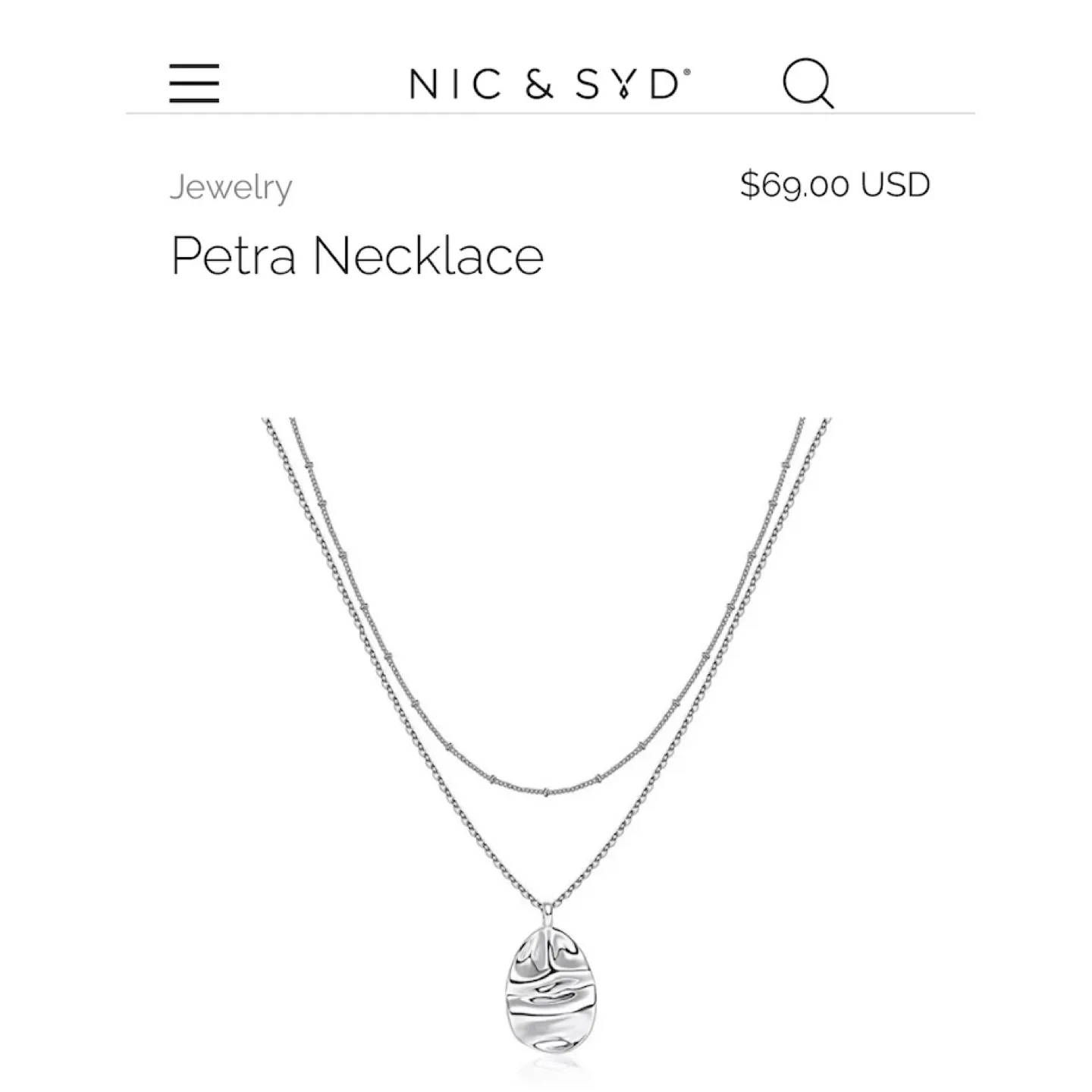 NEW! NIC & SYD Layered Silver Necklace 🥕 image indicator(5)