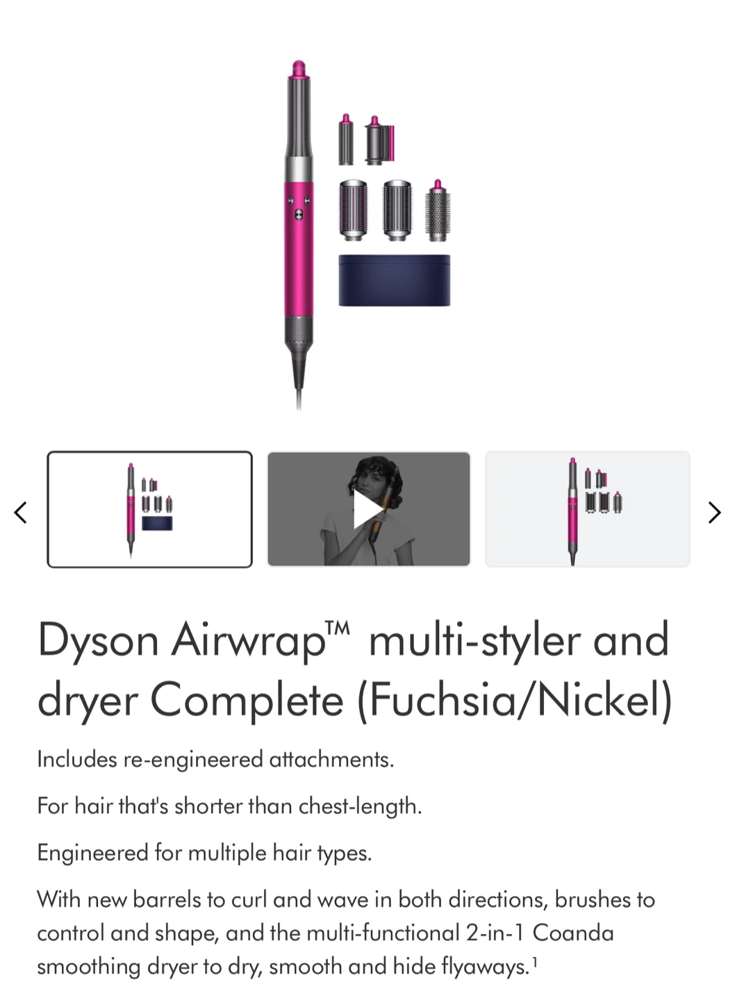 Dyson Airwrap Multi-Styler Complete (Fuchsia/Nickel) - photo 4
