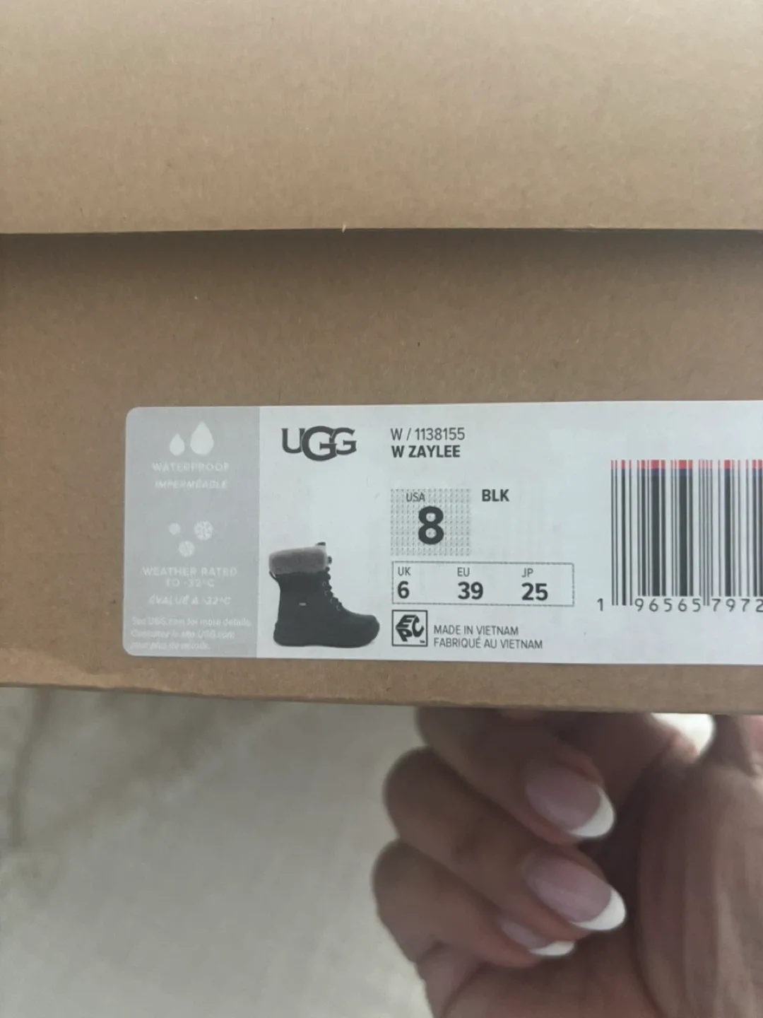 UGG W Zaylee Black Boots - Women's Size 8 image indicator(5)