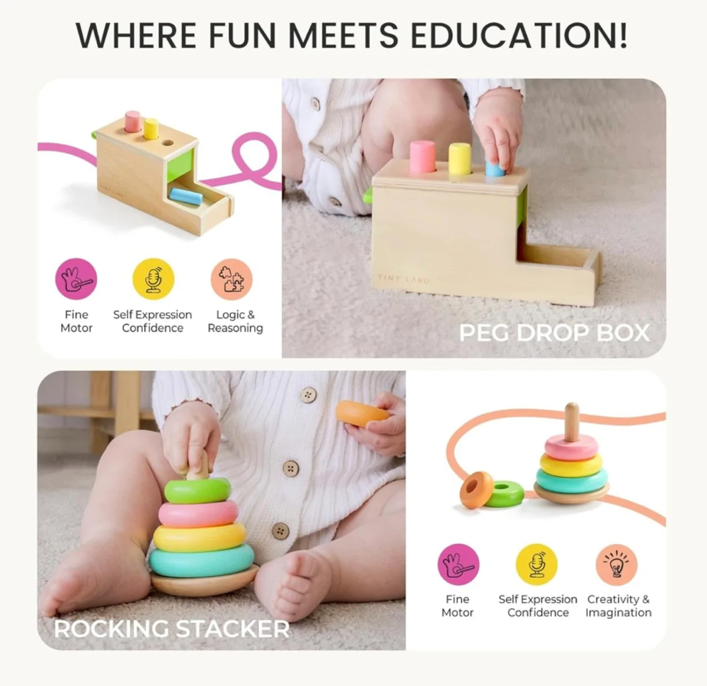 New Tiny Land Montessori Play Box 10-12m image indicator(3)