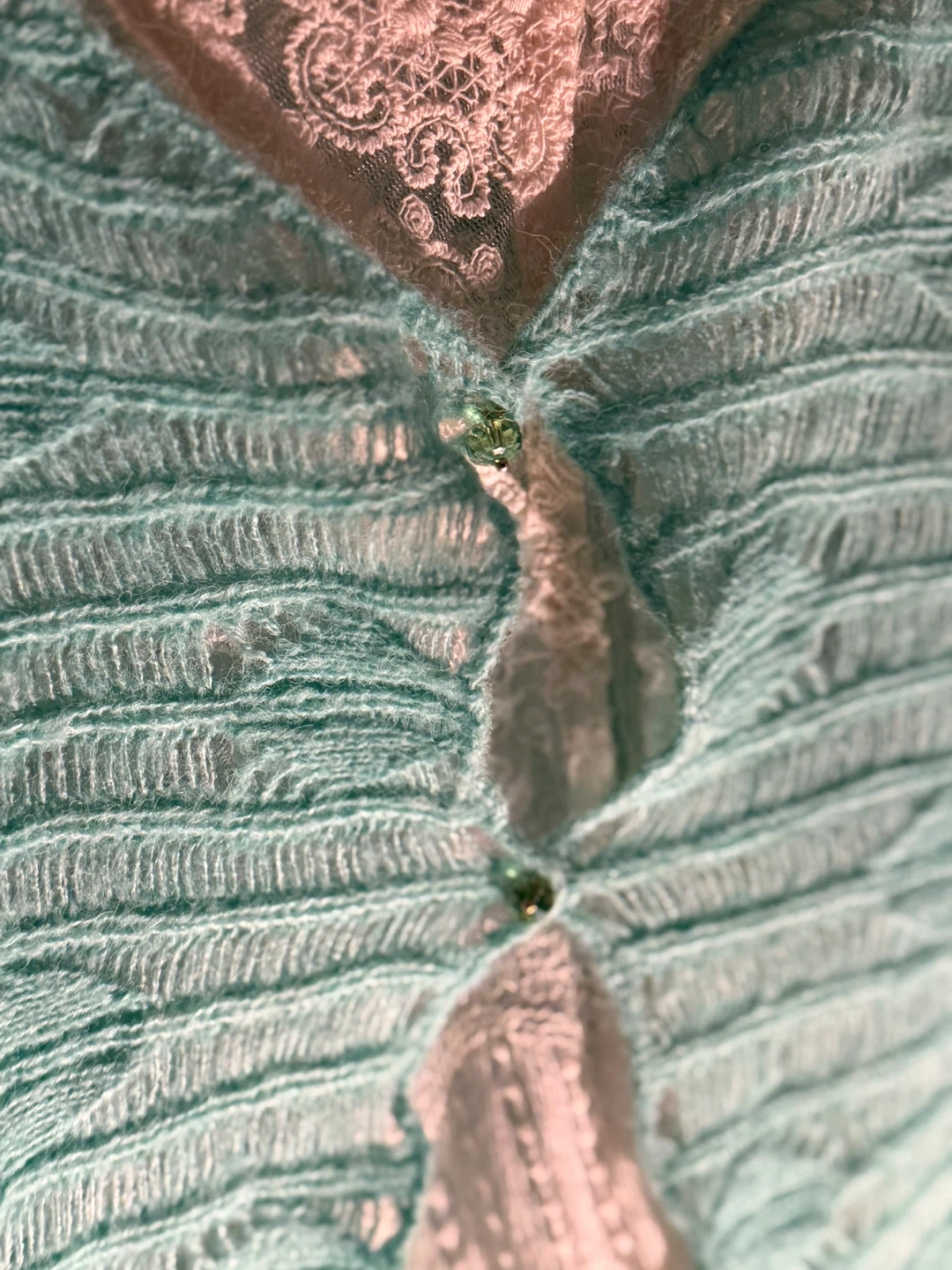 BOGO: Turquoise Cardigan and Lace Pearl shirt - photo 2