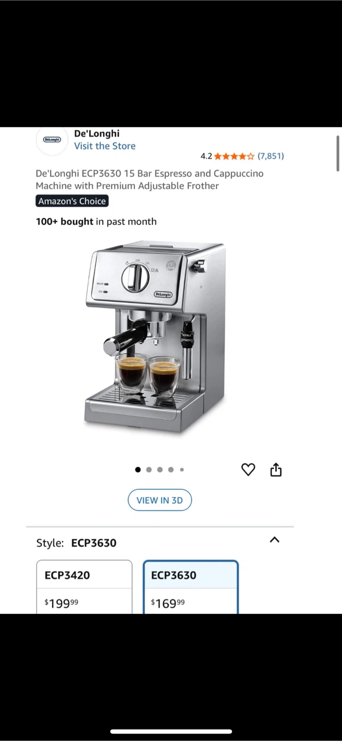 De'Longhi ECP3630 Espresso & Cappuccino Machine