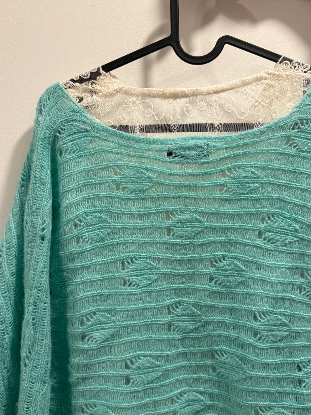 BOGO: Turquoise Cardigan and Lace Pearl shirt - photo 3