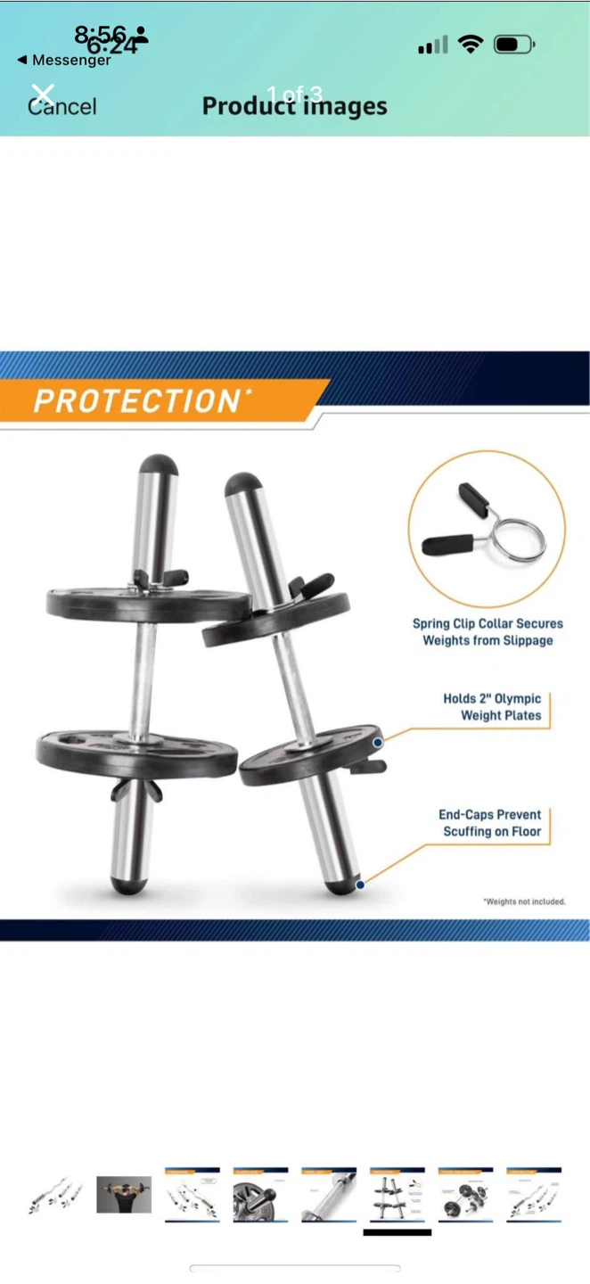 Pair of Olympic Dumbbell Bars