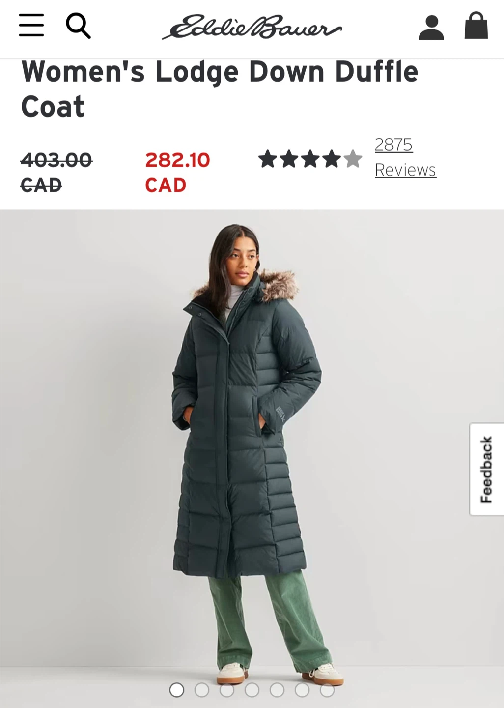 Eddie Bauer Women's Lodge Down Duffle Coat