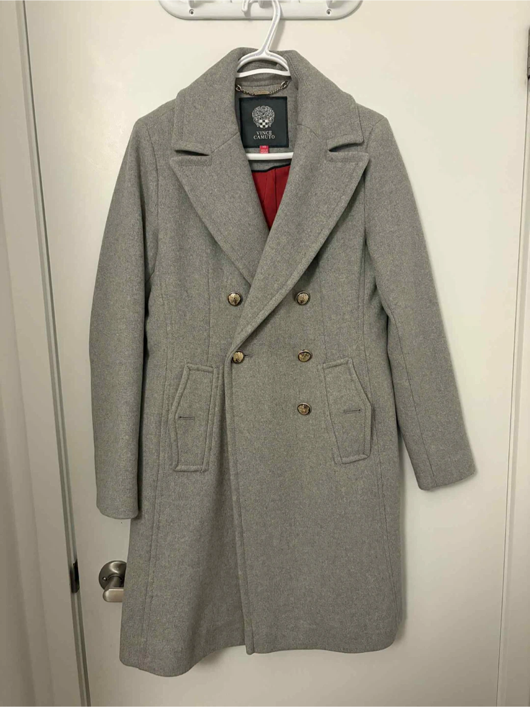 Vince Camuto Grey Wool Blend Coat