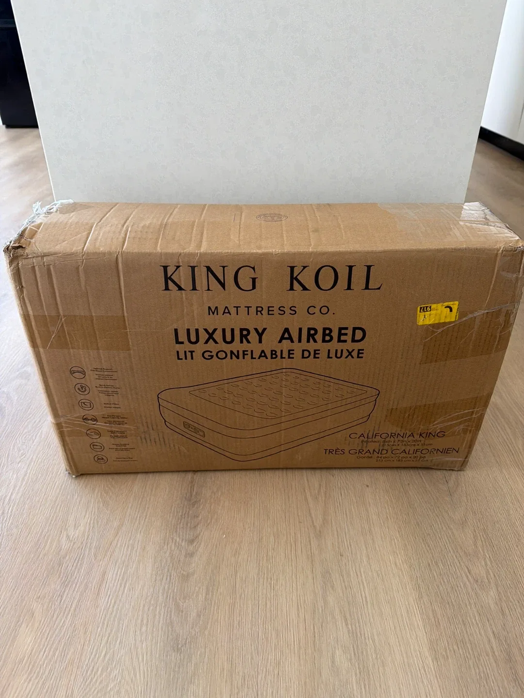 Brand New King Koil California King Air Bed – Built-In Pump