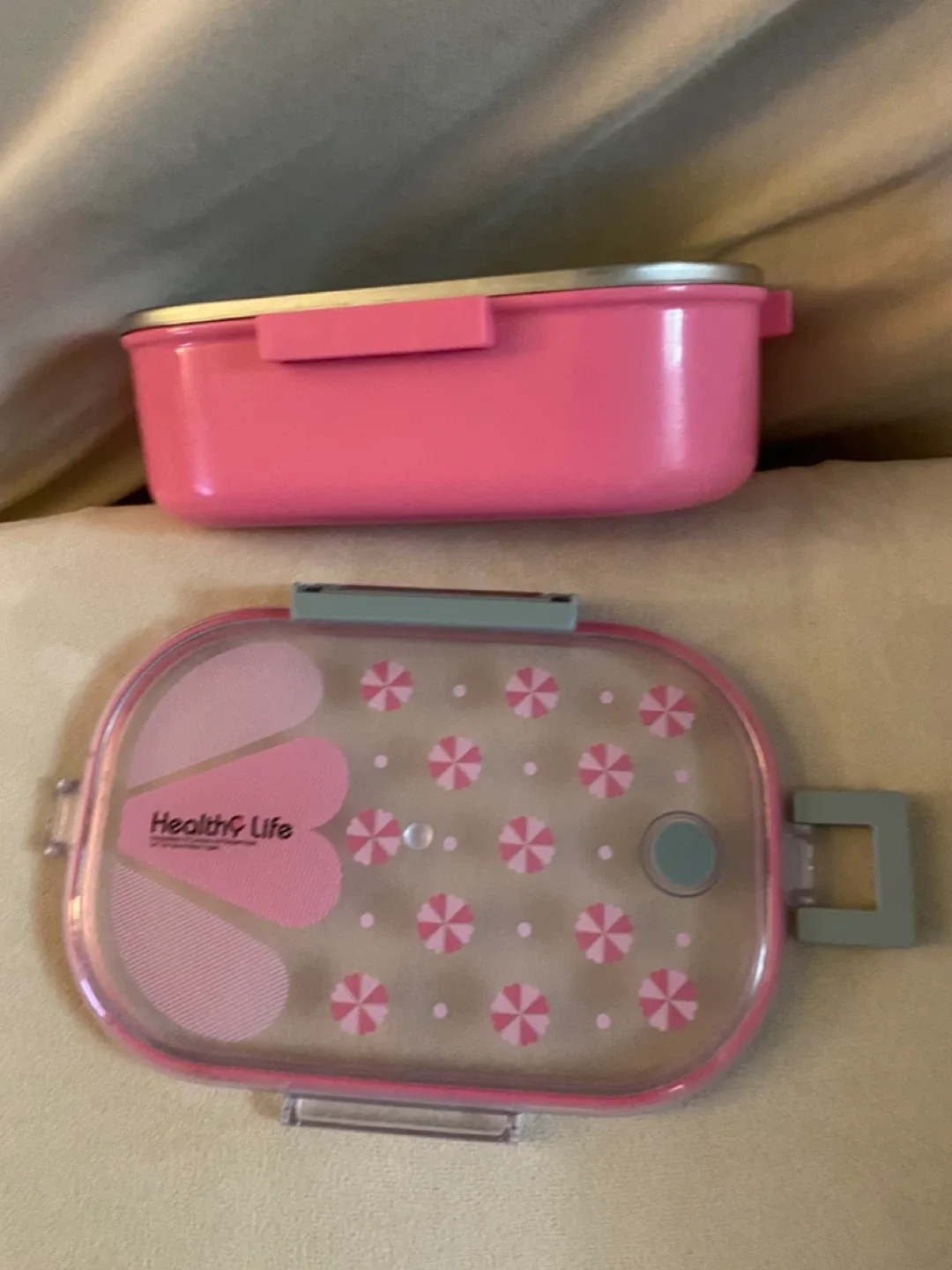 Health4Life Pink Stainless Steel Lunch Box (read description) image indicator(5)