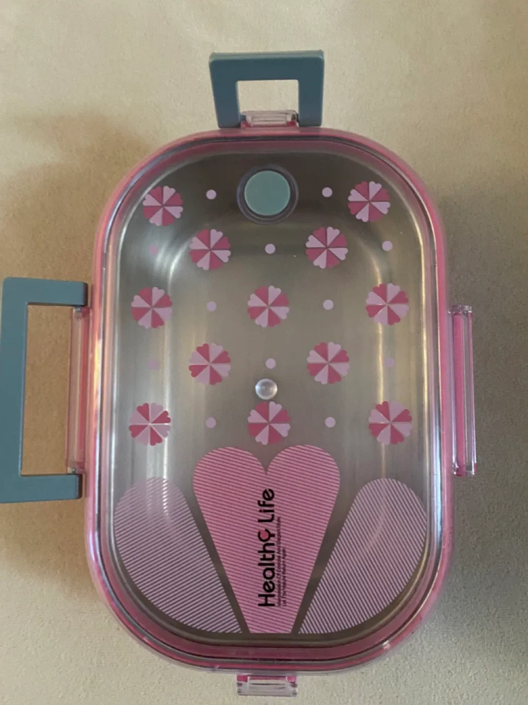 Health4Life Pink Stainless Steel Lunch Box (read description) image indicator(4)