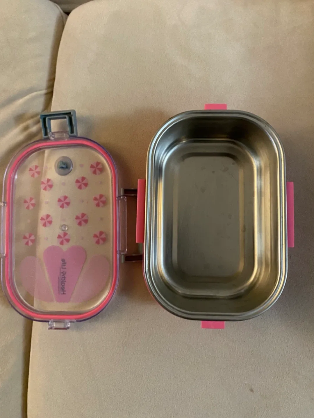 Health4Life Pink Stainless Steel Lunch Box (read description) image indicator(2)