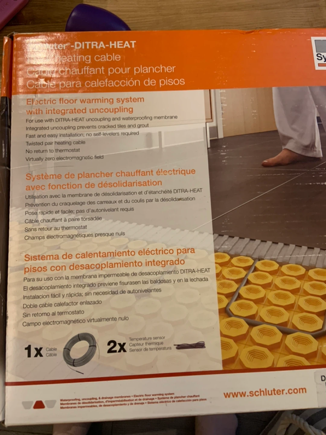 🥕Schluter DITRA-HEAT Floor Heating Cable - 141.1 ft - photo 2