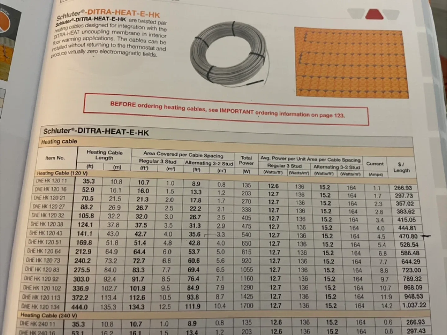 🥕Schluter DITRA-HEAT Floor Heating Cable - 141.1 ft image indicator(6)