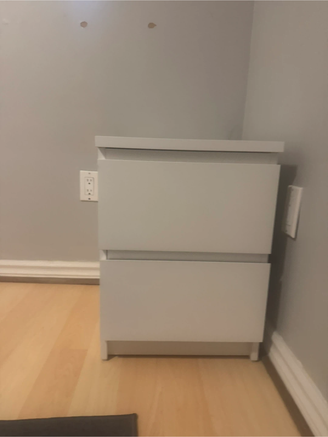 IKEA Malm White 2-Drawer Nightstand - photo 2
