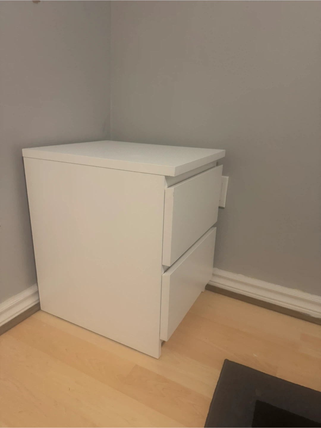 IKEA Malm White 2-Drawer Nightstand