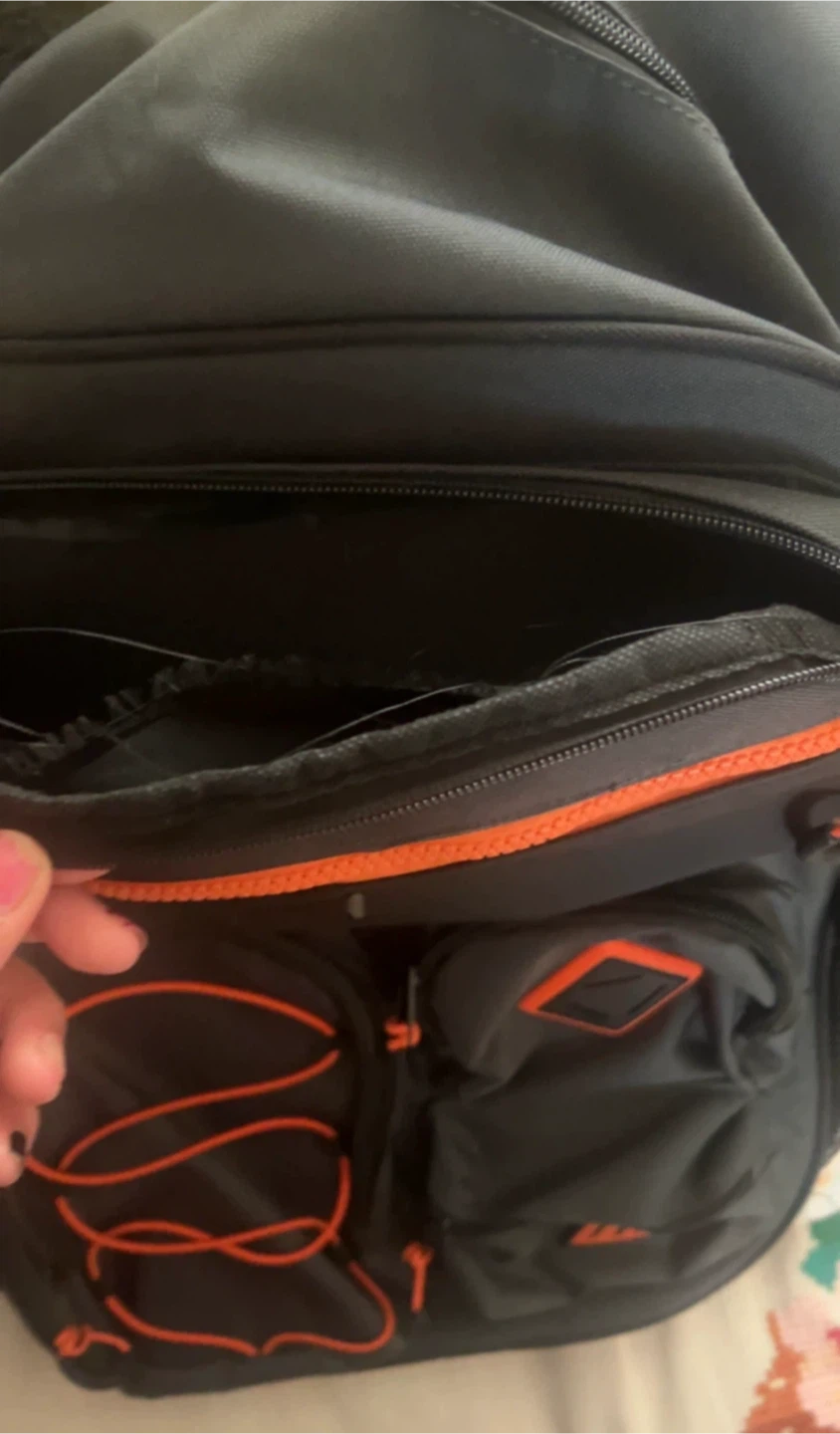 Black Backpack with Orange Accents - photo 2