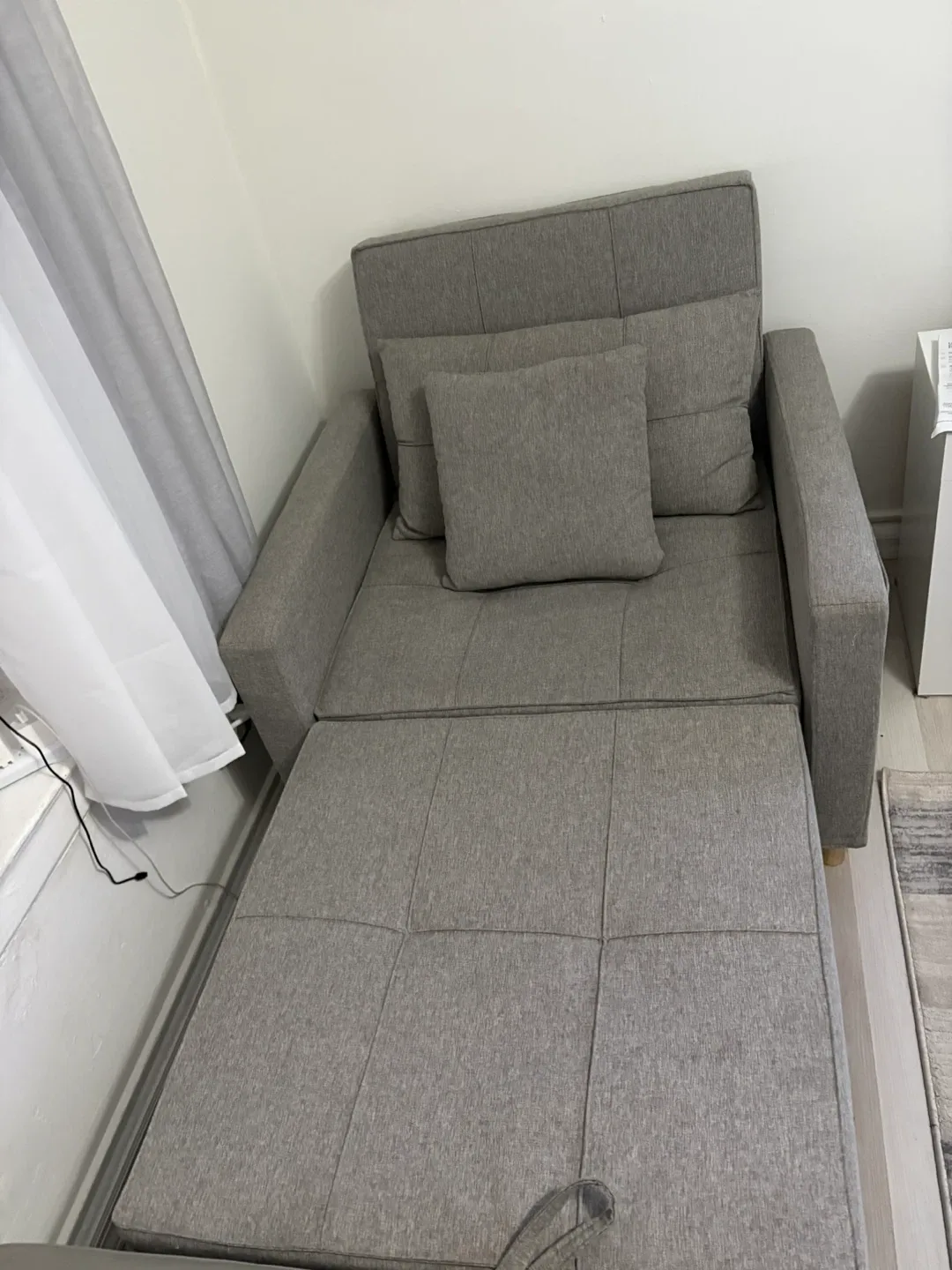 Gray Convertible Chair Bed image indicator(2)