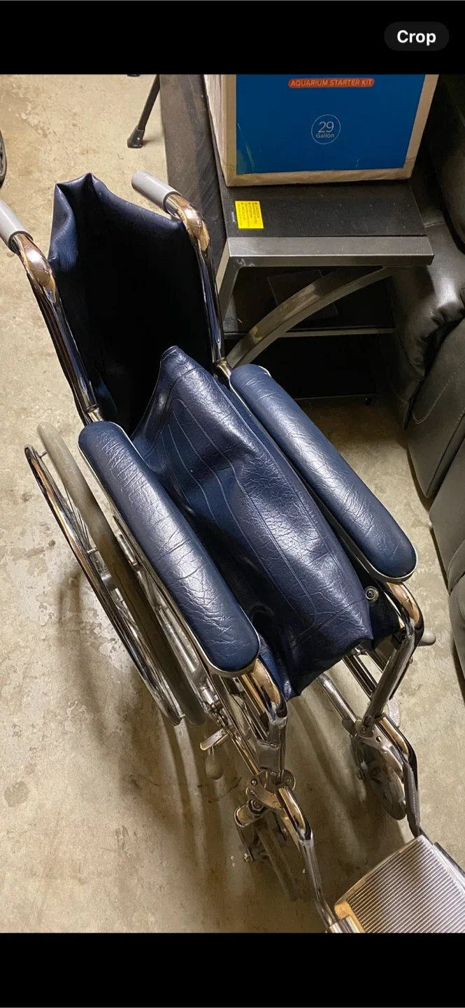 Blue Vinyl Wheelchair *** image indicator(2)