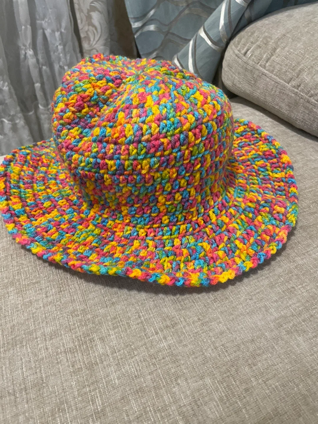 Handmade Crocheted bucket hat🥕 thumbnail