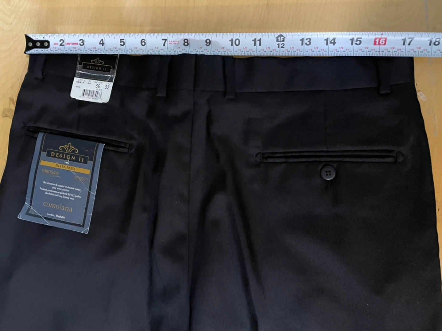 Design II Black Men’s Dress Pants 36” - New! - photo 2