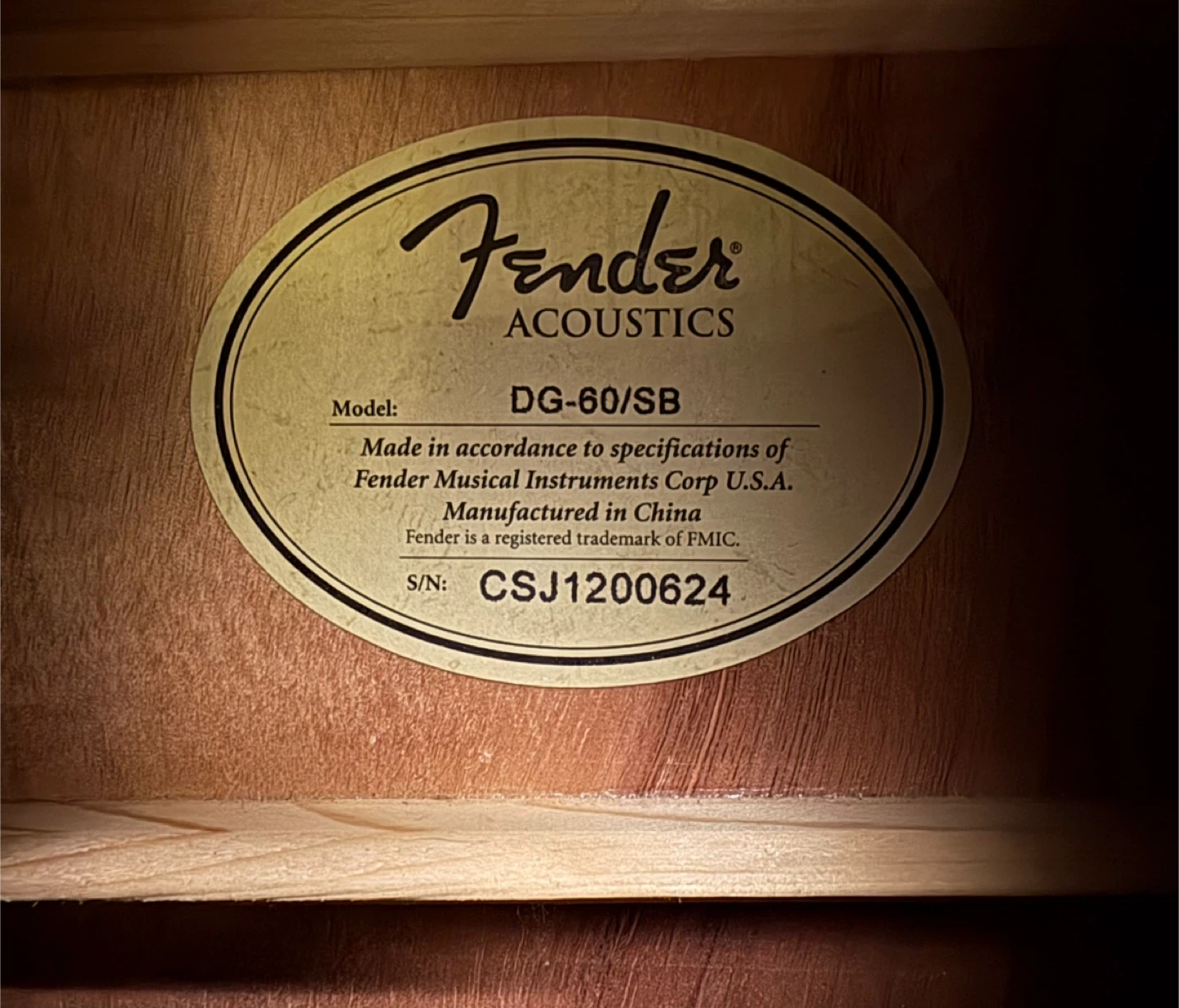 Fender DG-60/SB Acoustic Guitar - photo 3